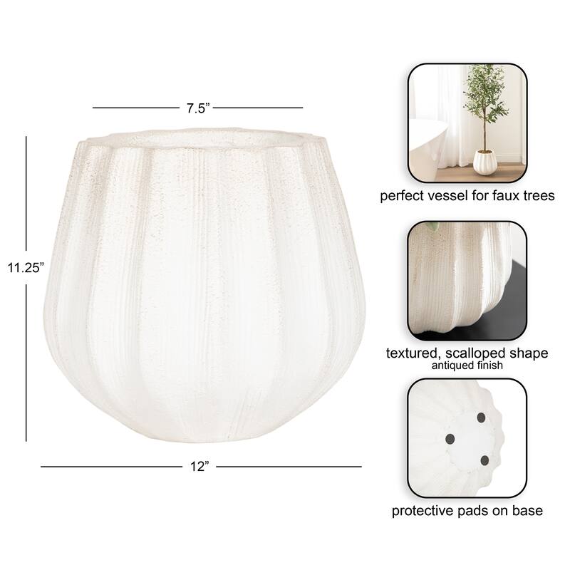 Kate and Laurel Claudel Scalloped Planter