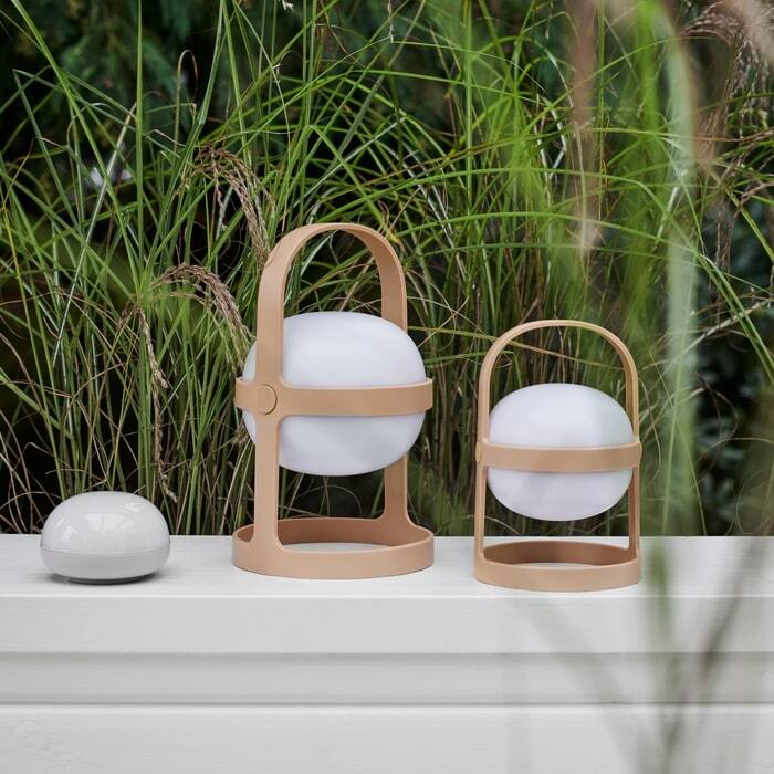 Soft Spot Solar Circular Lantern, Wheat