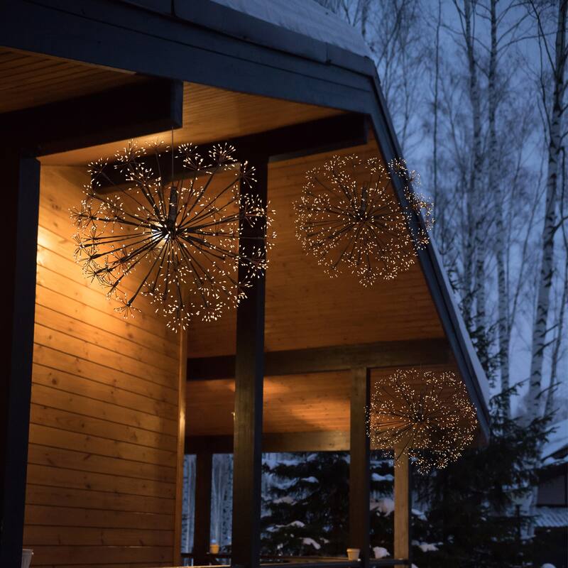 LED Lighted Starburst Ball Decoration - 20" - Warm White