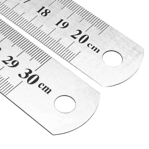2 Set Steel Rulers, Metal Ruler, Measuring Ruler, 8 inch Ruler 12 inch  Ruler - 12-Inch(0.5mm)8-Inch(0.5mm)-2Pack - Bed Bath & Beyond - 27582380