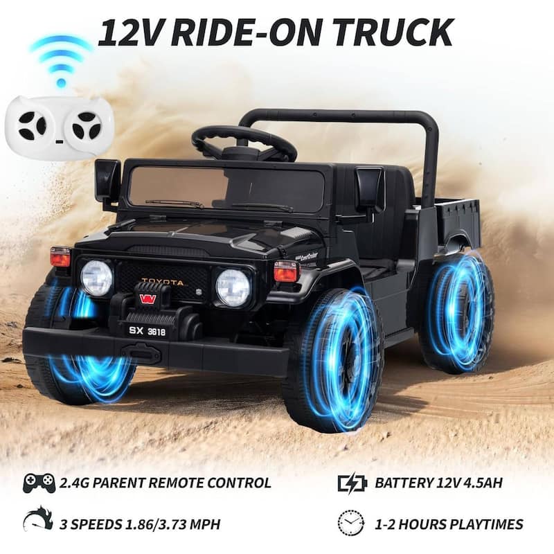 12V Licensed Toyota Electric Car Toy Ride on Truck for Best Kids Gift
