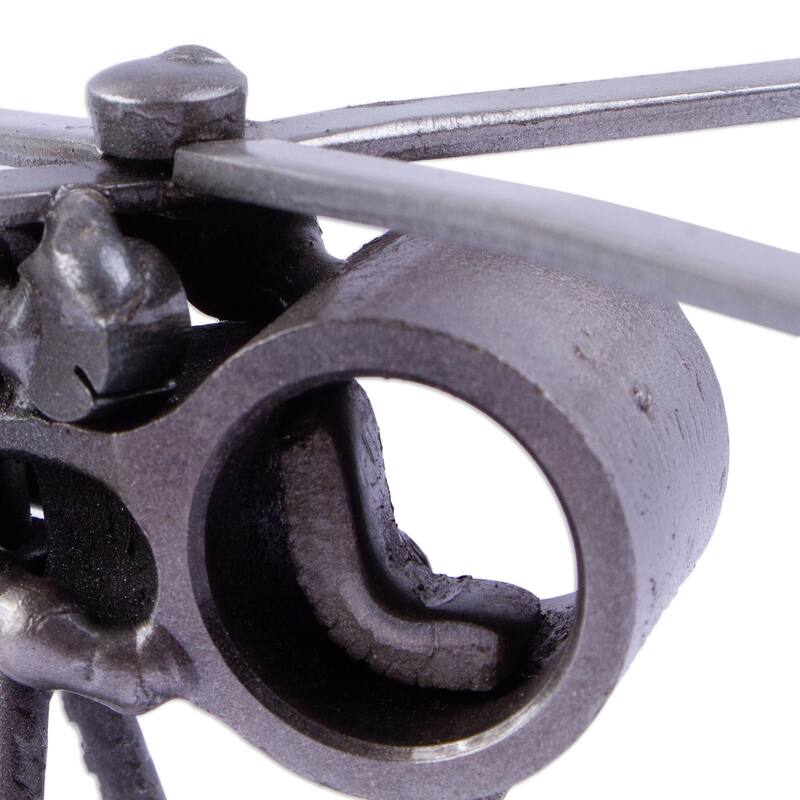 Novica Handmade Rustic Helicopter Upcycled Auto Part Sculpture