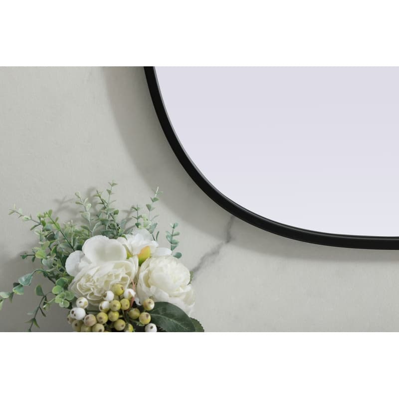 Indigo Home Metal Frame Oval Mirror 24x36 Inch