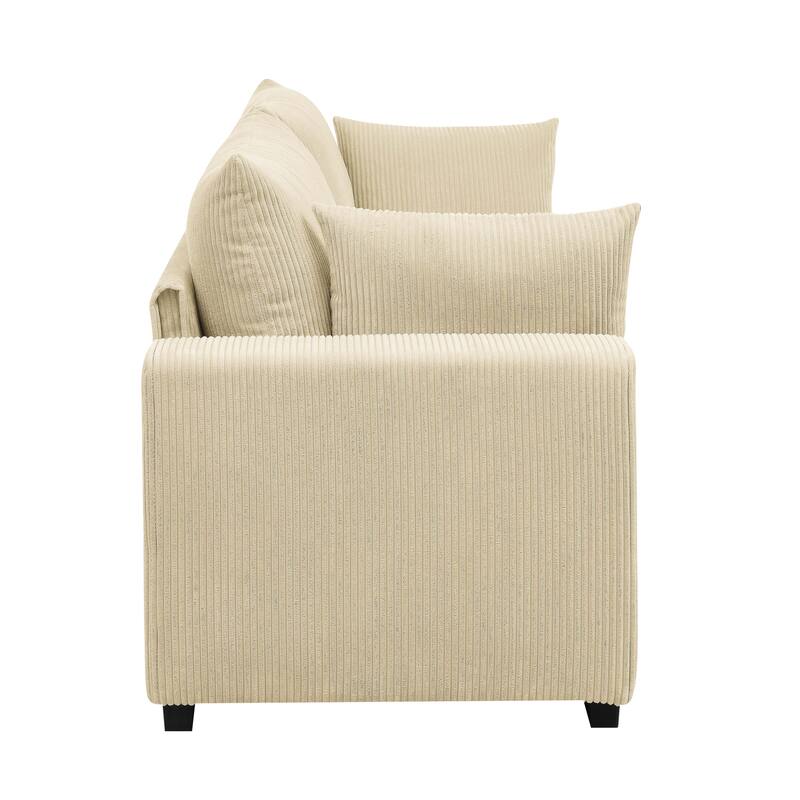 Cream Corduroy Sofa
