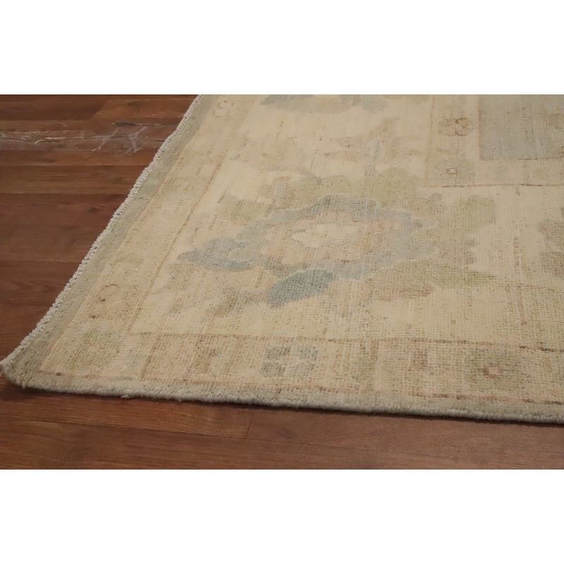 Hand Knotted Oriental 100% Wool Carpet Transitional All-Over Greys & Charcoal Oushak Area Rug - 10' 0'' X 8' 0''