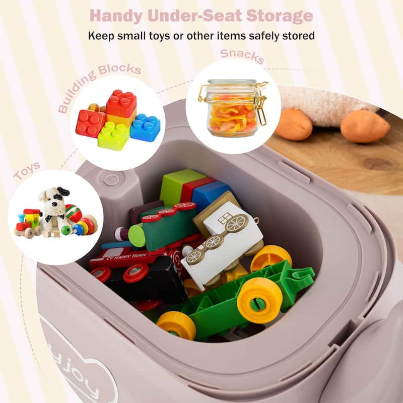 Babyjoy Ride on Toy Baby Dinosaur Sliding Car with4 Universal Casters - See Details