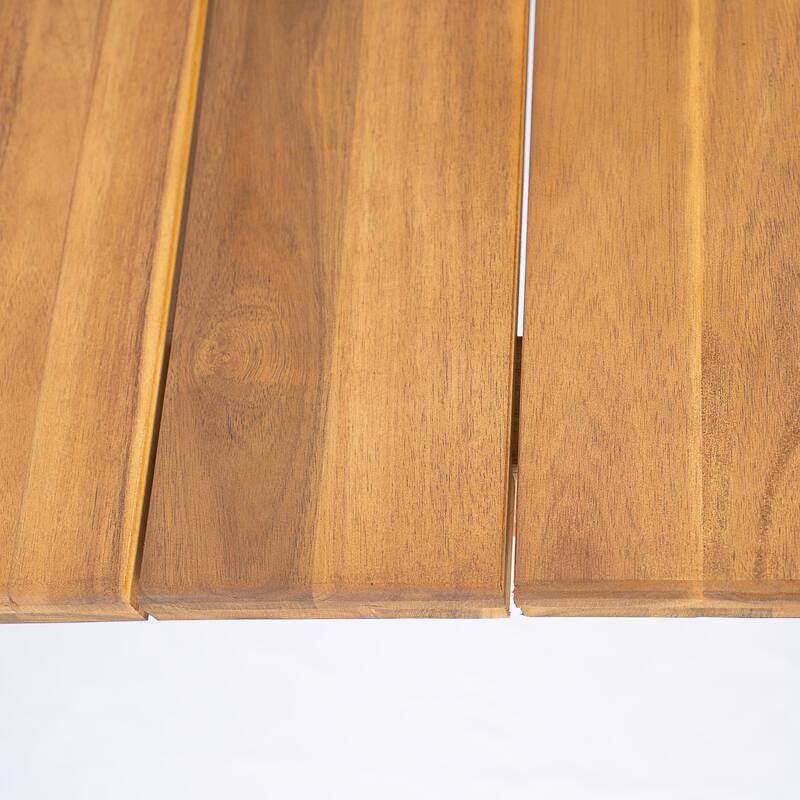 Christopher Knight Home - Modern Outdoor Solid Acacia Wood Dining Table with Rectangular Top