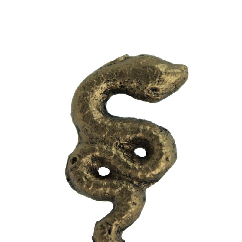 Set Of 6 Gold Gothic Imitation Snake Drawer Pulls - 2.25" X 1" - Cabinet Decor - 1 X 2.25 X 1.25 inches