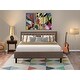 preview thumbnail 16 of 42, 2 Piece Bed Set -Bed with Brown Linen Fabric Button Tufted Headboard - 1 Night Stand (Bed Size Options) KD18K-1HI0M