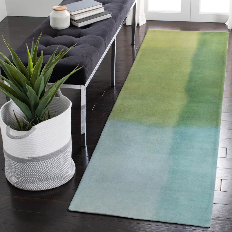 Liora Manne Piazza Stripes Indoor Rug Sea Breeze - 27" x 8' Runner