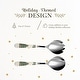 preview thumbnail 10 of 12, Spode Set of 2 Christmas Tree Salad Servers - 9.25" L