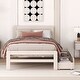 preview thumbnail 1 of 7, Twin Size Platform Bed Frame with 2-Drawers, No Box Spring Required, White Washed White Washed