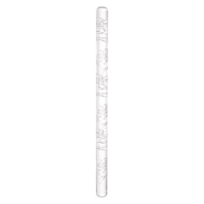 Acrylic Embossed Rolling Pin 16cm x 1cm Rose Pattern - Transparent