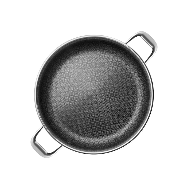 DiamondClad 14 Inch Nonstick Stainless Steel Pan with Lid Cookware Set - 14"