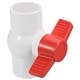 preview thumbnail 5 of 3, 1" UPVC Ball Valve Compact T-Handle Valve for Irrigation, 3 Pack White