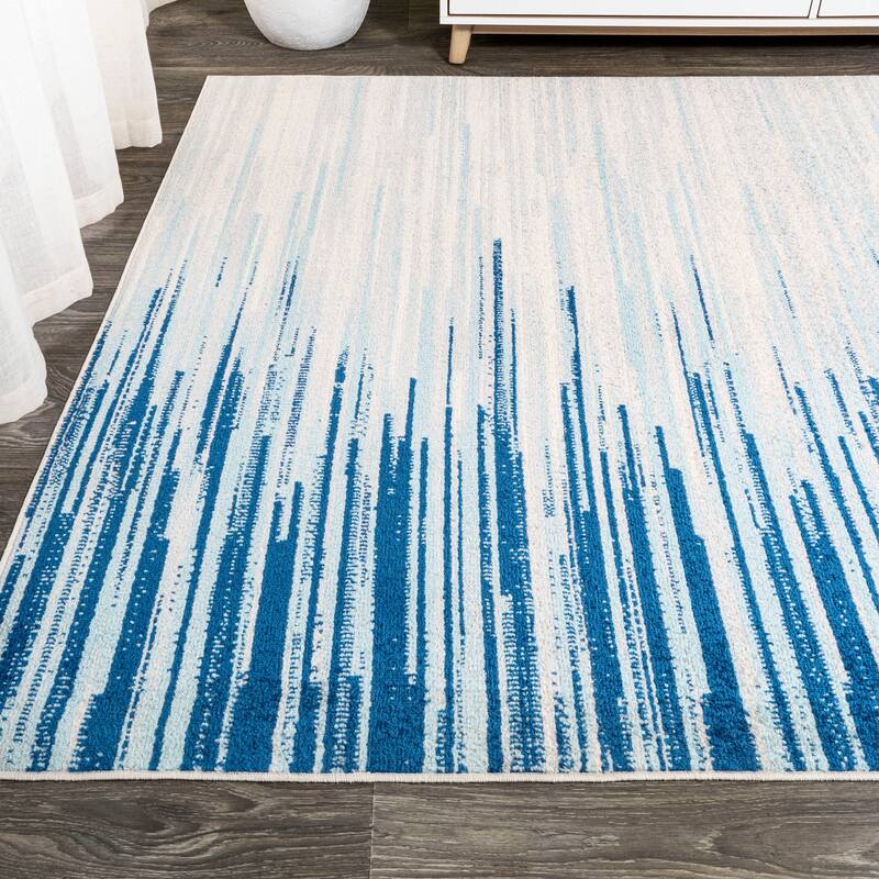 JONATHAN Y Shore Modern Half-Stripe Area Rug