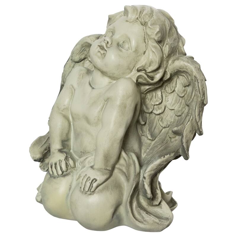 6" Heavenly Gardens Kneeling Cherub Angel Outdoor Garden Statue