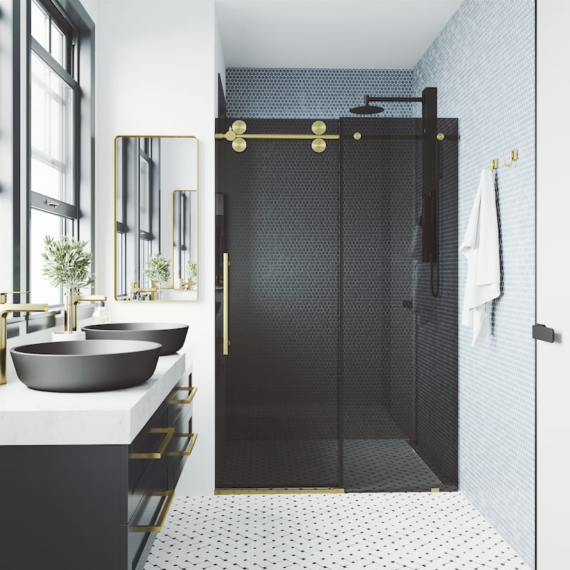 VIGO Elan Frameless Sliding Shower Door