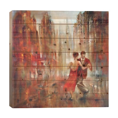 Do The Tango Print On Wood by Annette Schmucker - Multi-Color