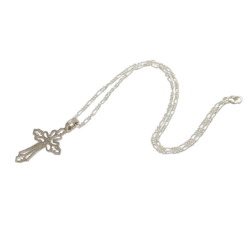 Sterling Silver Cross of Light Necklace (Peru)