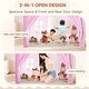 preview thumbnail 7 of 28, EROMMY Kids Tent Playhouse with LED Star Lights and Padded Mat, Large Indoor Toddler Tent for Boys and Girls.