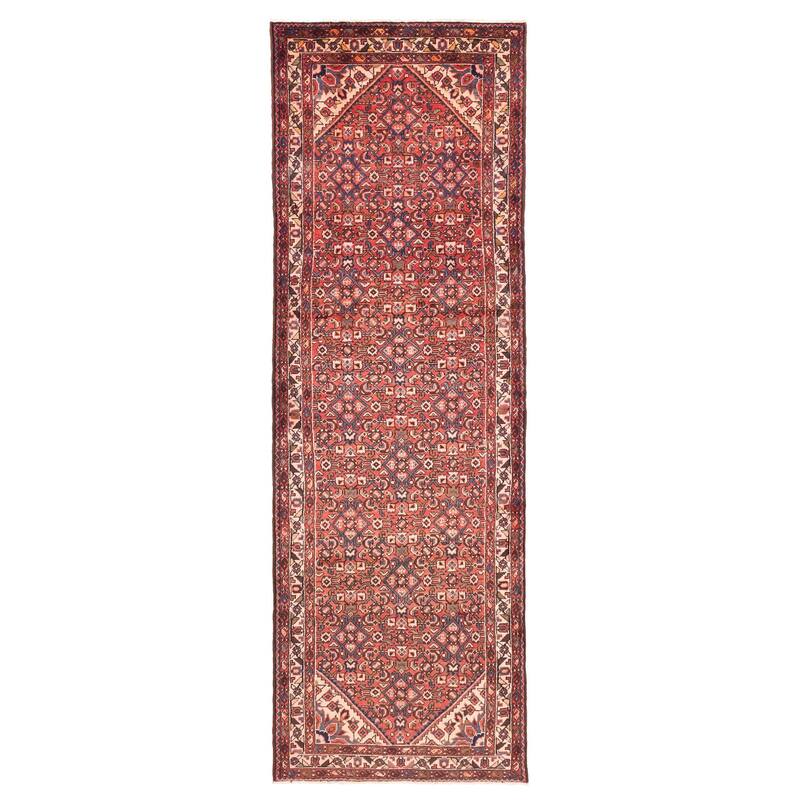 ECARPETGALLERY Hand-knotted Andelz Red Wool Rug - 3'6 x 10'4