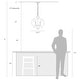 preview thumbnail 11 of 10, Clovy Farmhouse 3-Light Wood Lantern Chandelier for Dining Room - D15.5"x H 79"