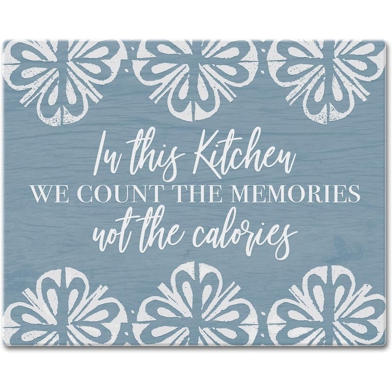 Counting Memories 3mm Heat Tolerant Tempered Glass Cutting Board 15” x 12” Manufactured in the USA Dishwasher Safe - Multi
