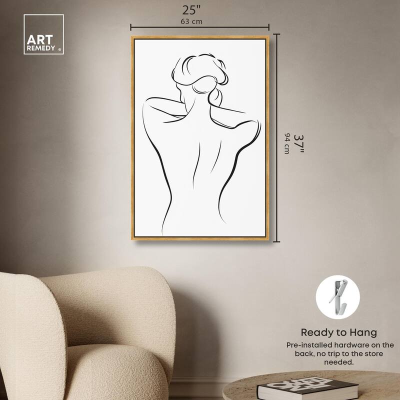 Woman in Contour II Canvas by Art Remedy
