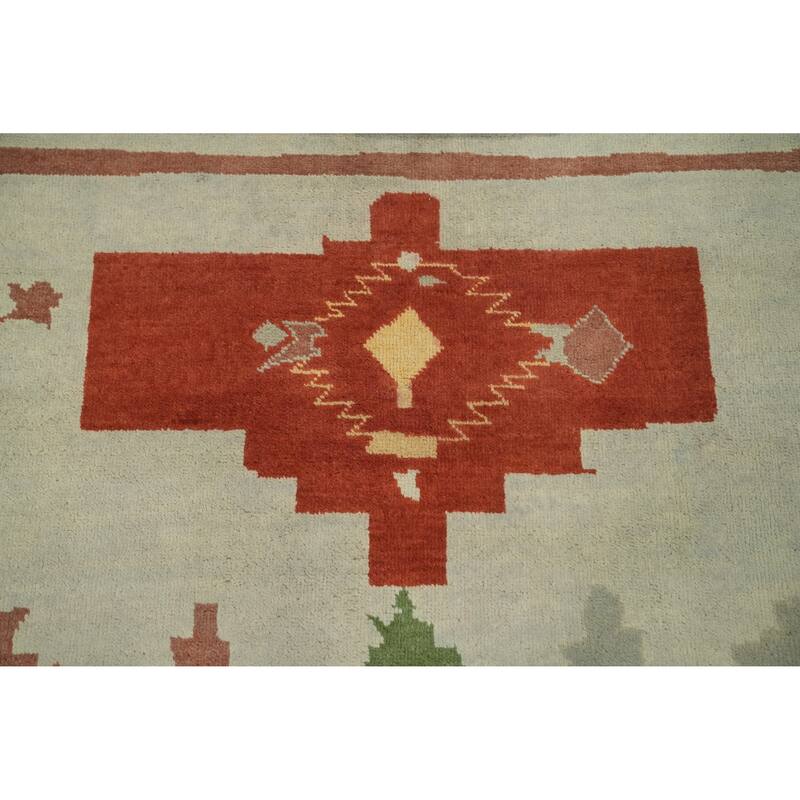 Geometric Gabbeh Vegetable Dye Area Rug Handmade Carpet - 8' 11'' X 6' 0''