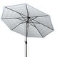 preview thumbnail 20 of 24, SAFAVIEH Iris 9ft Round Outdoor Patio Umbrella - UV Resistant with Auto Crank Tilt
