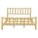 preview thumbnail 8 of 7, King Size Rustic Farmhouse Log Bed Frame, Solid Pine Cylinder Construction, Fits Mattresses and Box Springs, Natural