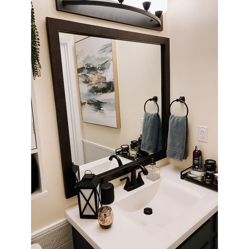 Frame My Mirror Oil Rubbed Bronze Framed Vanity Mirror, Meade Design