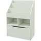 preview thumbnail 3 of 35, 3-Tier Kids Book Shelf Cabinet with 2 Storage Compartment and Large Drawer - 23.5" W x 11.75" D x 35.5" H