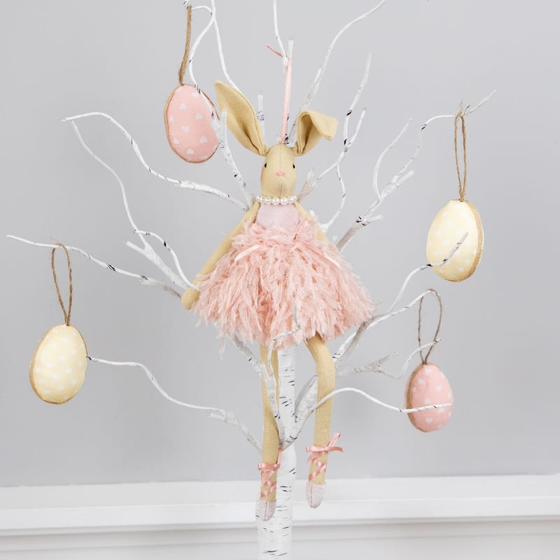 Plush Ballerina Bunny Easter Wall Decoration - 13"