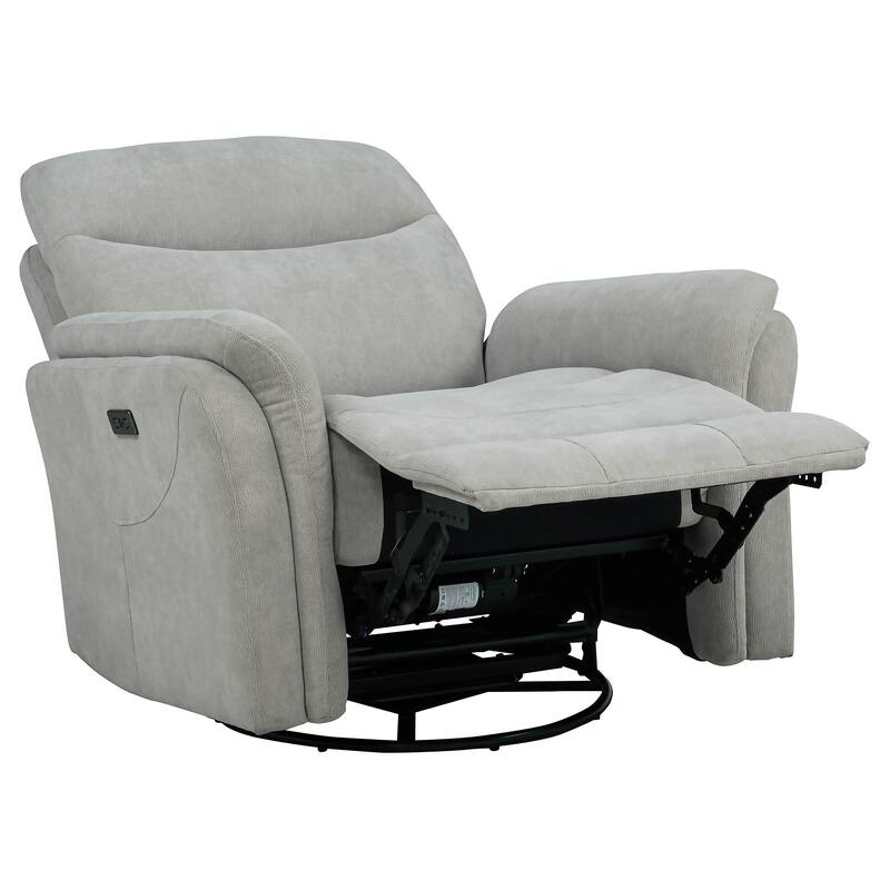 Adler Upholstered Power Swivel Glider Recliner