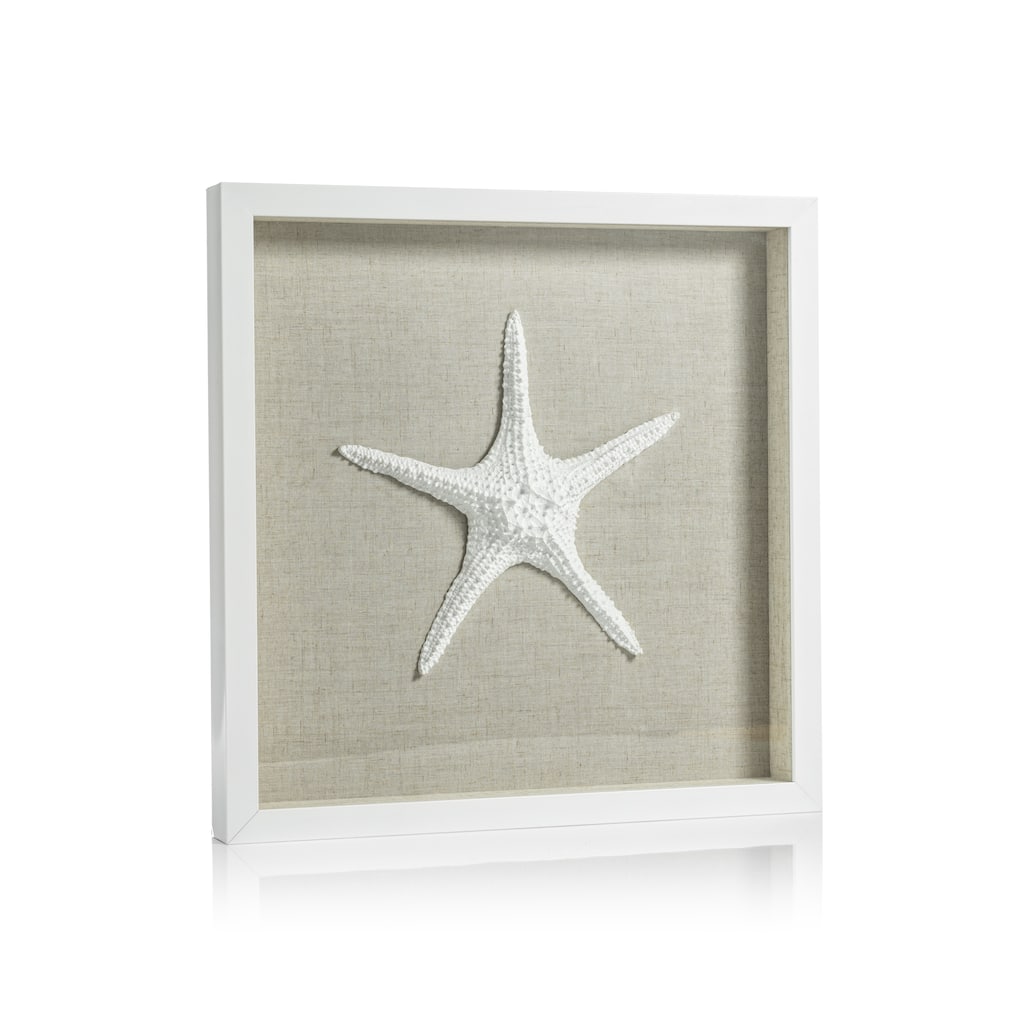 Aran White Framed Starfish Wall Décor