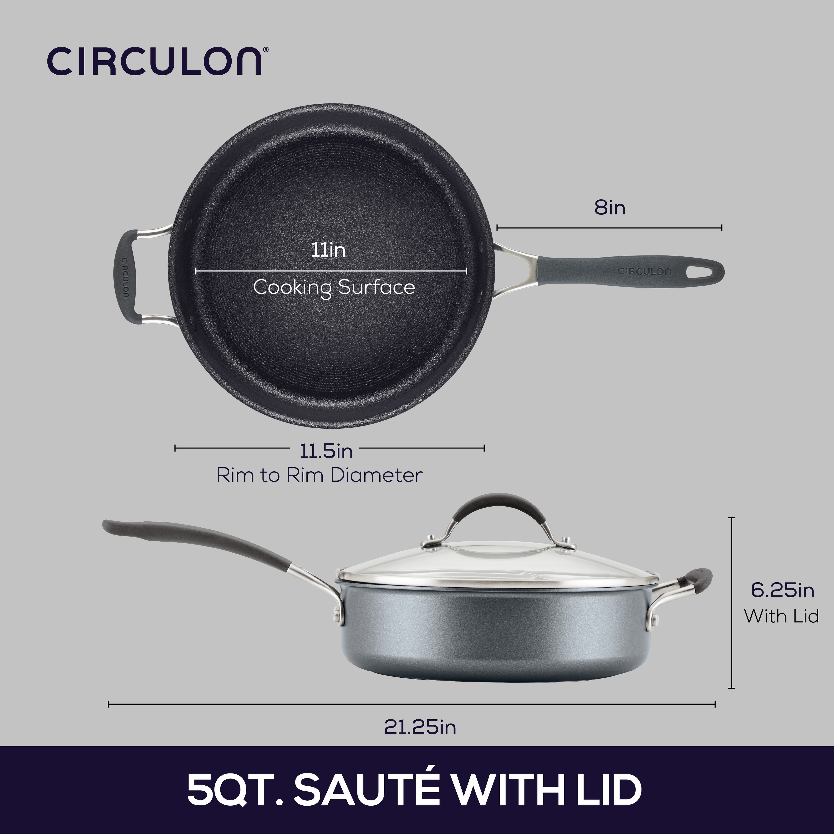 3-Quart ScratchDefense Nonstick Saucepan and Lid – Circulon