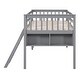 preview thumbnail 8 of 16, Multi-function Sturdy Wooden Twin Size Loft Bed With Removable Desk and Cabinet