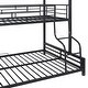 preview thumbnail 7 of 10, Contemporary Design Metal House Bunk Bed with Roof, Safety and Convenience, Twin over Full, Black
