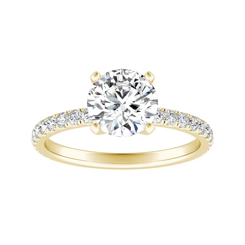 Auriya 14k Gold 2 carat TW Classic Round Diamond Engagement Ring Certified (H-I, SI1-SI2)
