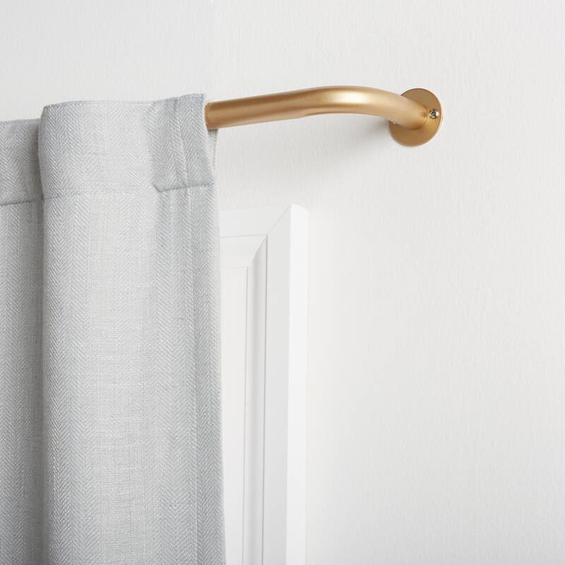 ATI Home Holden Wrap Around 1" Curtain Rod - 82.5" to 120" - Gold