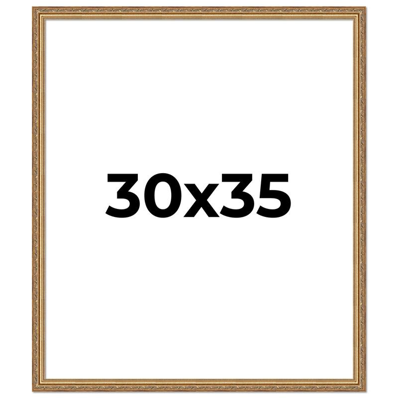 30x35 Frame Red Solid Wood Picture Frame Width 1.75 Inches | Interior Frame Depth 1 13/16 Inches