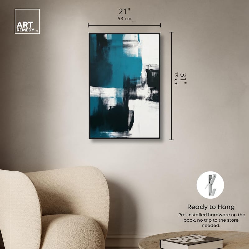 Weight of Teal Canvas by Art Remedy