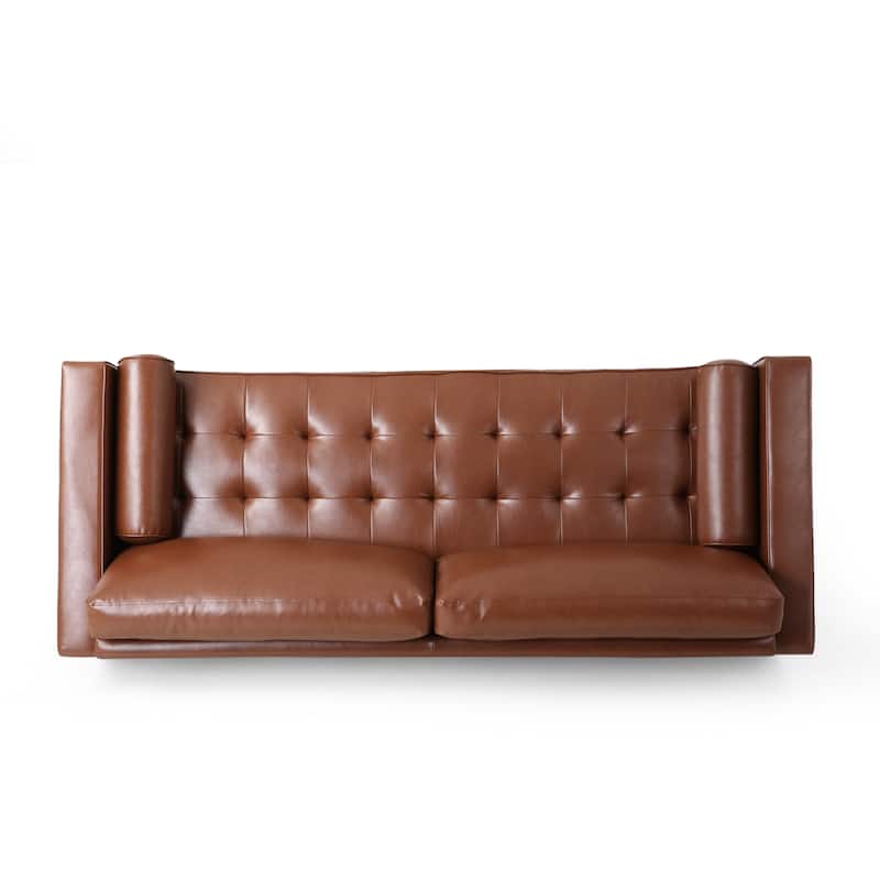 Malinta Contemporary Tufted 3 Seater Sofa by Christopher Knight Home - 82.25" L x 33.00" W x 33.00" H