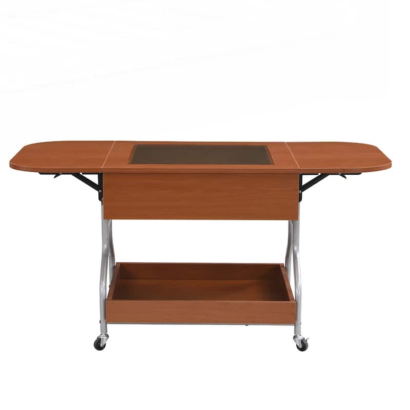 Modern Extended Coffee Table with Wheels