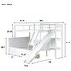 preview thumbnail 14 of 20, Twin Over Full Kids Bunk Bed with 2 Underbed Drawers and Slide, Rubberwood Bunk Bedsframe with Ladder for Bedroom Boys Girls