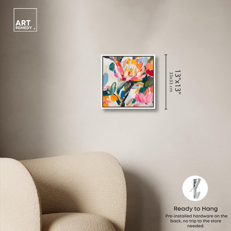 Lively Flora I Canvas by Art Remedy