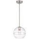 preview thumbnail 11 of 13, Access Lighting Swirl 1 Light Pendant Brushed Steel