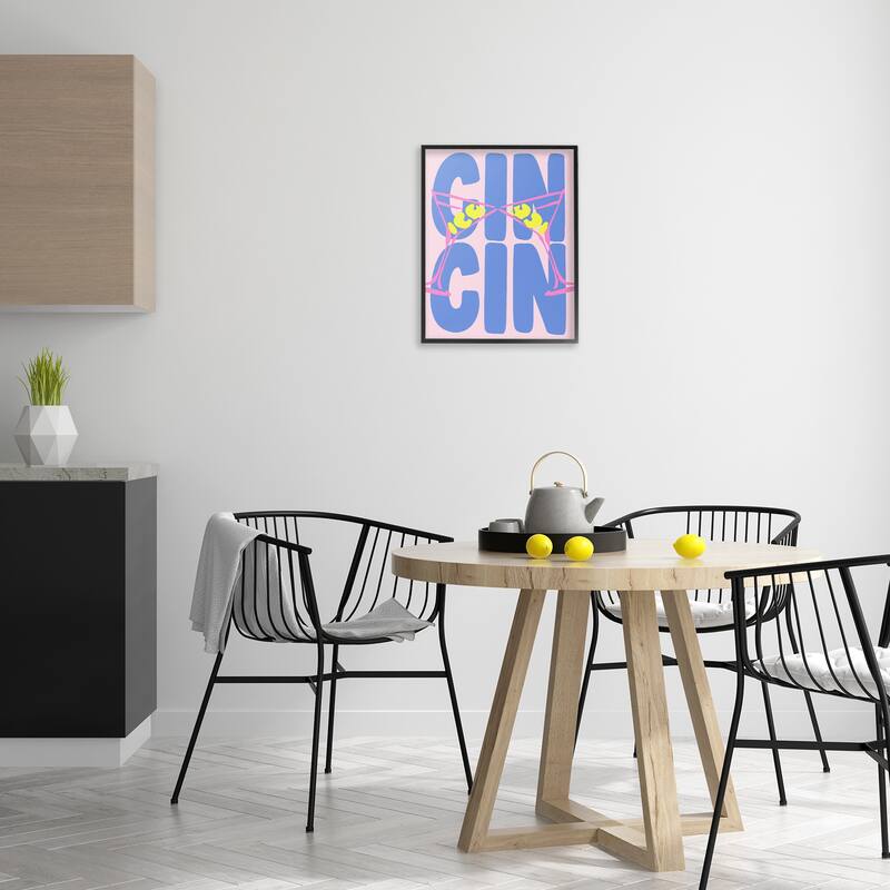 Stupell Pastel Cin Cin Cheers Framed Giclee Art Design By House of Lulu